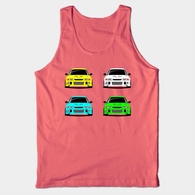 Mitsubishi Lancer Evolution V X4 Cars Tank Top by Car_Designer